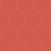 SomerTile - Textile Basic 9" x 10" Porcelain Hex Tile - Red 5