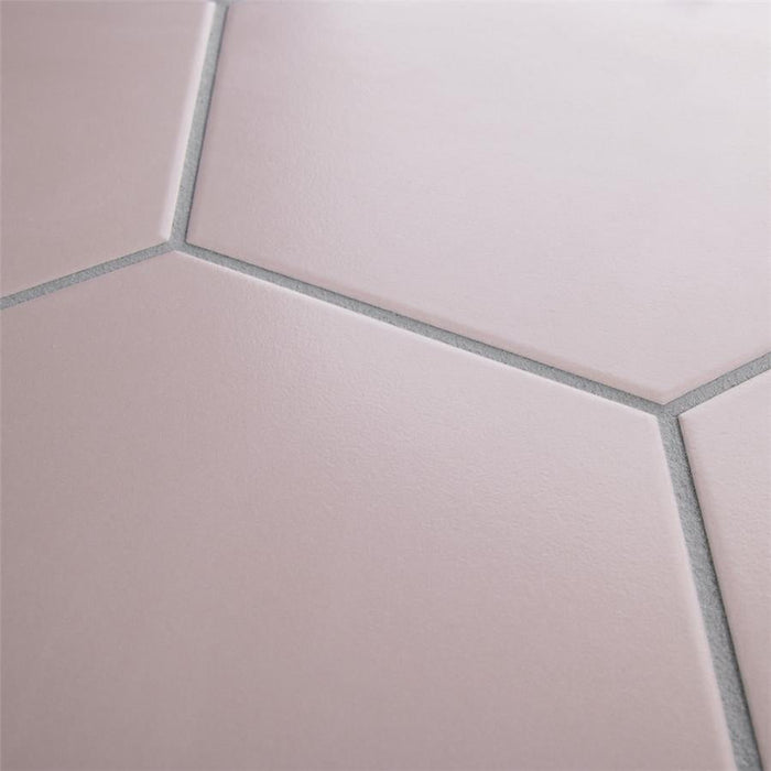 SomerTile - Textile Basic 9" x 10" Porcelain Hex Tile - Rose