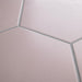 SomerTile - Textile Basic 9" x 10" Porcelain Hex Tile - Rose