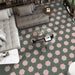 SomerTile - Textile Basic 9" x 10" Porcelain Hex Tile - Rose floor installation