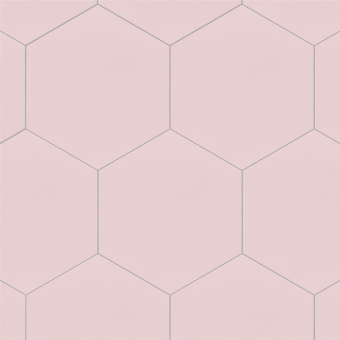 SomerTile - Textile Basic 9" x 10" Porcelain Hex Tile - Rose