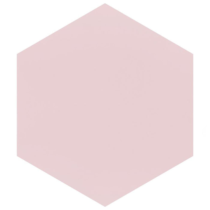 SomerTile - Textile Basic 9" x 10" Porcelain Hex Tile - Rose