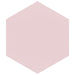 SomerTile - Textile Basic 9" x 10" Porcelain Hex Tile - Rose