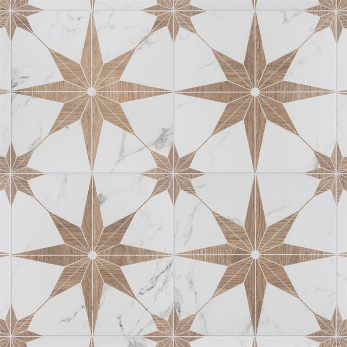 SomerTile - Llama Stella Loire 10" x 10" Porcelain Tile - Noce
