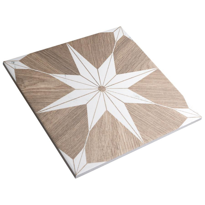 SomerTile - Llama Stella Loire 10" x 10" Porcelain Tile - Verso Noce