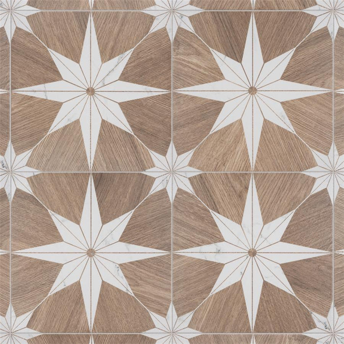 SomerTile - Llama Stella Loire 10" x 10" Porcelain Tile - Verso Noce