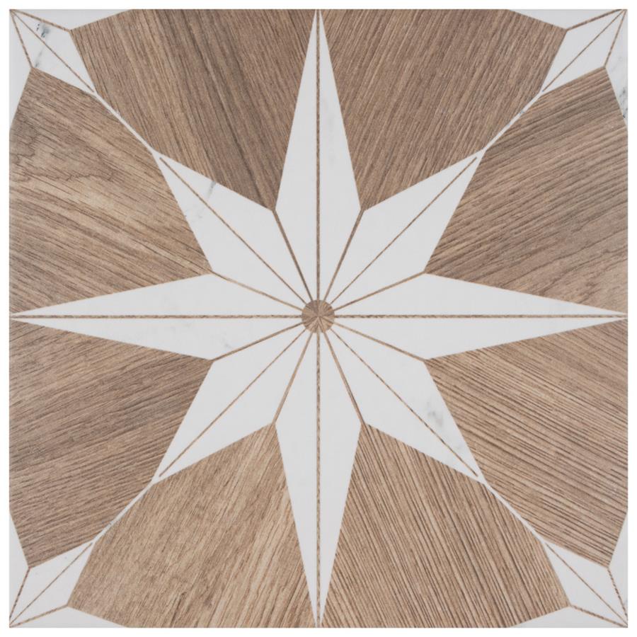 SomerTile - Llama Stella Loire 10&quot; x 10&quot; Porcelain Tile - Verso Noce