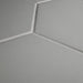 SomerTile - Textile Basic 9" x 10" Porcelain Hex Tile - Silver 2