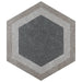 SomerTile - Traffic 9" x 10" Porcelain Hex Tile - Combi Grey