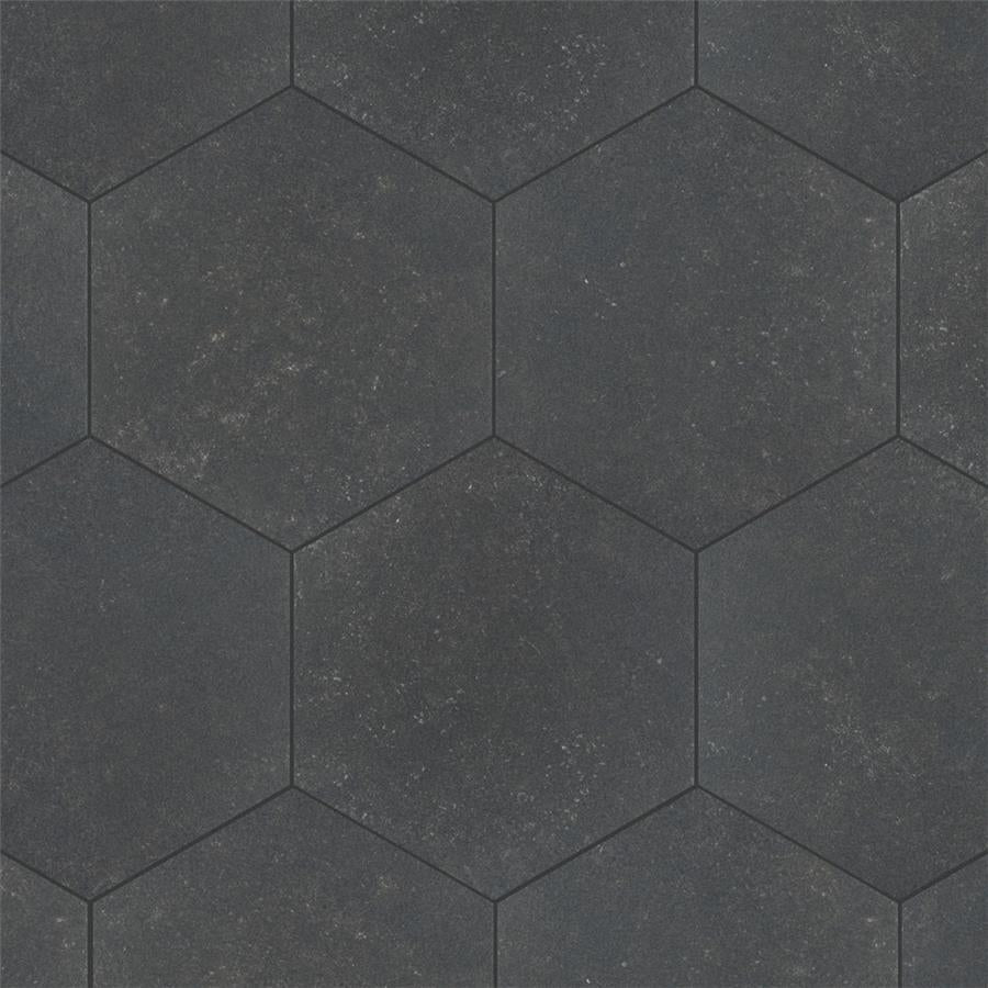 SomerTile - Traffic 9&quot; x 10&quot; Porcelain Hex Tile - Dark