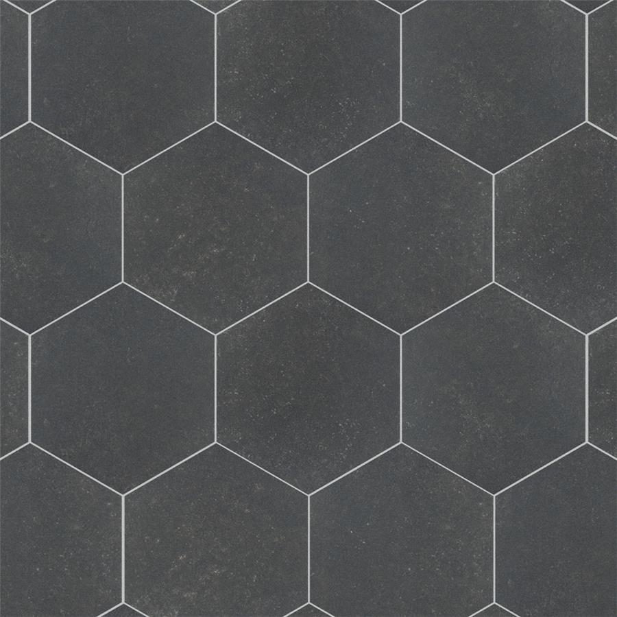 SomerTile - Traffic 9&quot; x 10&quot; Porcelain Hex Tile - Dark