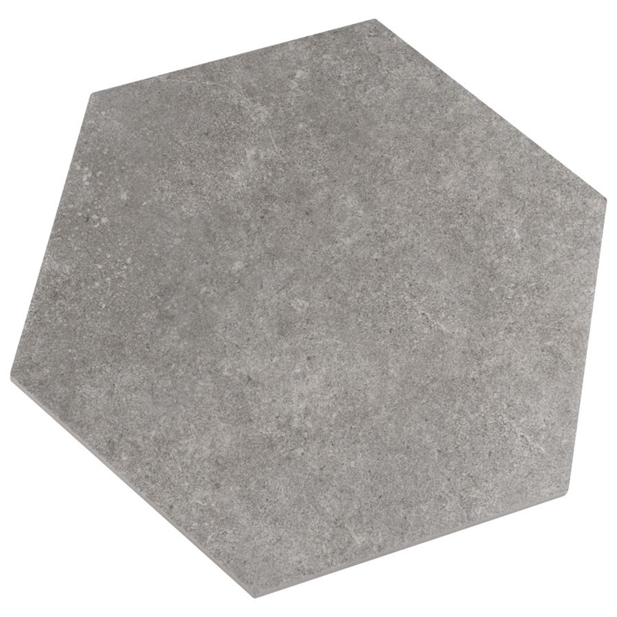 SomerTile - Traffic 9&quot; x 10&quot; Porcelain Hex Tile - Grey