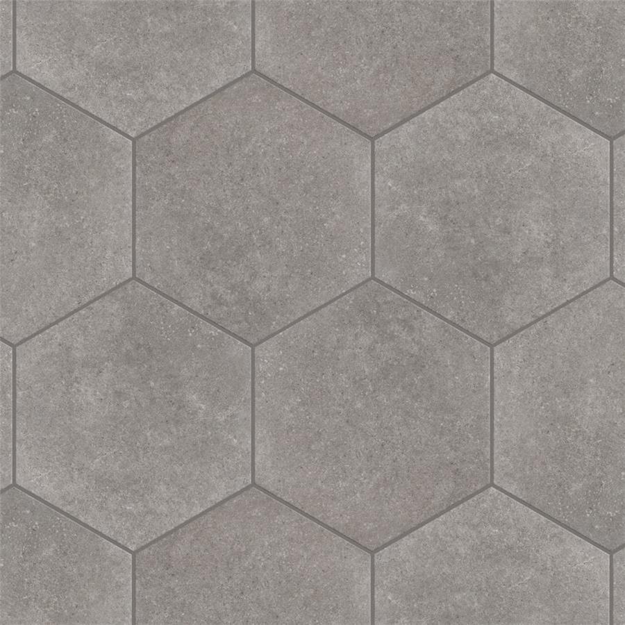 SomerTile - Traffic 9&quot; x 10&quot; Porcelain Hex Tile - Grey