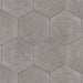 SomerTile - Traffic 9" x 10" Porcelain Hex Tile - Grey