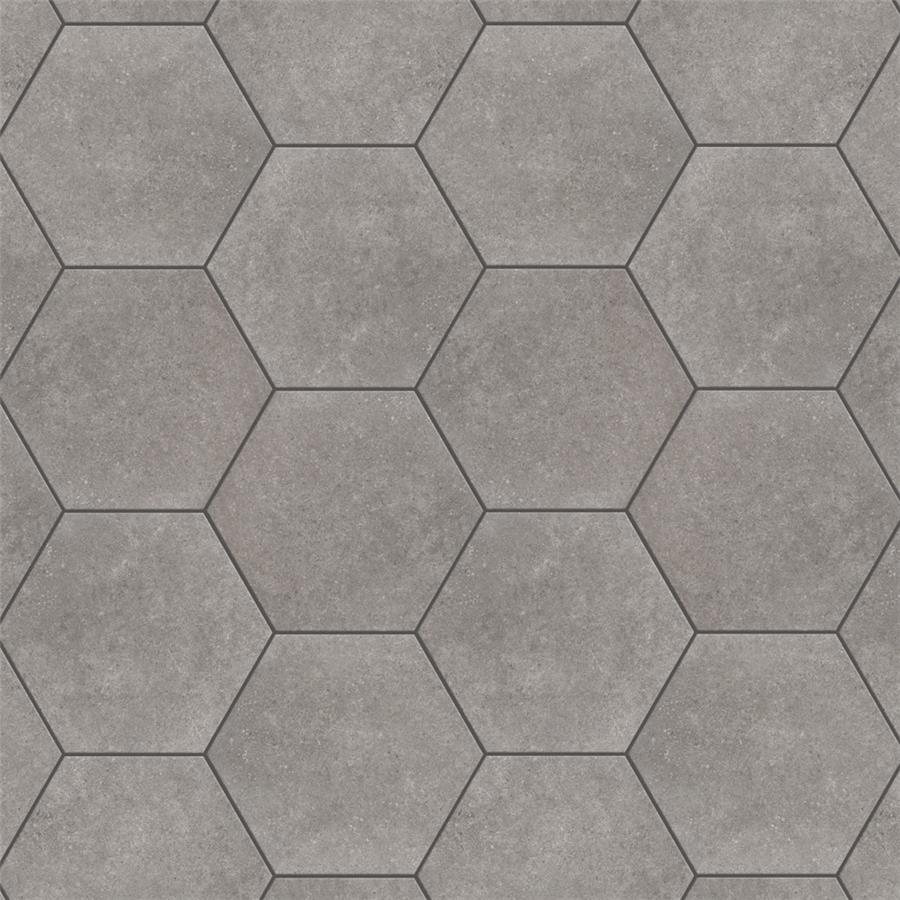 SomerTile - Traffic 9&quot; x 10&quot; Porcelain Hex Tile - Grey