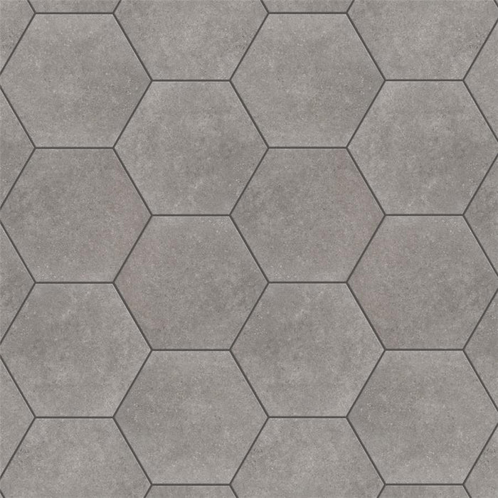 SomerTile - Traffic 9" x 10" Porcelain Hex Tile - Grey