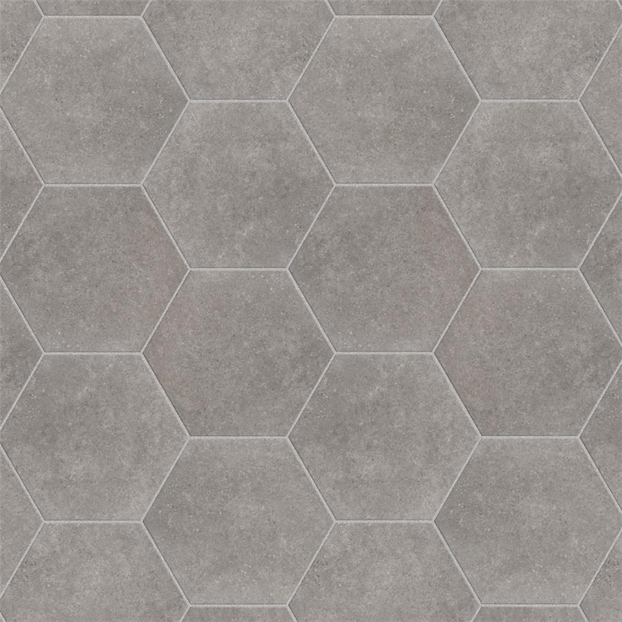 SomerTile - Traffic 9&quot; x 10&quot; Porcelain Hex Tile - Grey