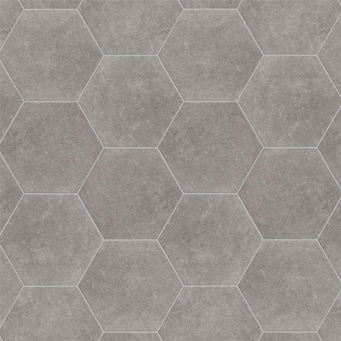 SomerTile - Traffic 9" x 10" Porcelain Hex Tile - Grey
