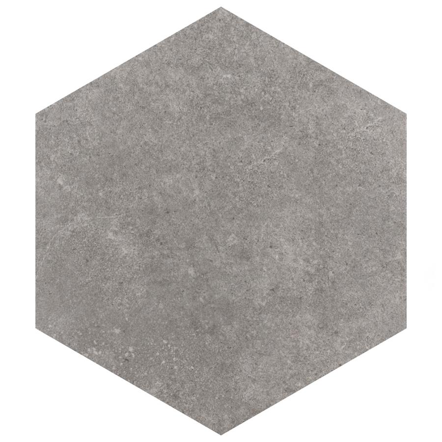 SomerTile - Traffic 9&quot; x 10&quot; Porcelain Hex Tile - Grey