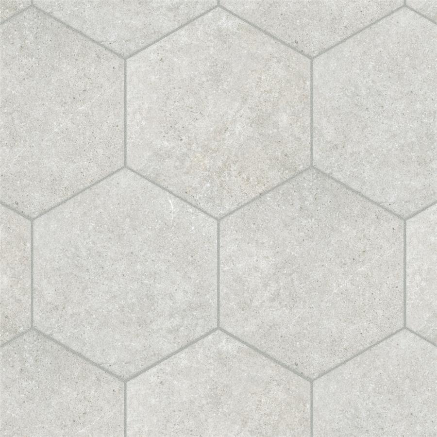 SomerTile - Traffic 9&quot; x 10&quot; Porcelain Hex Tile - Silver