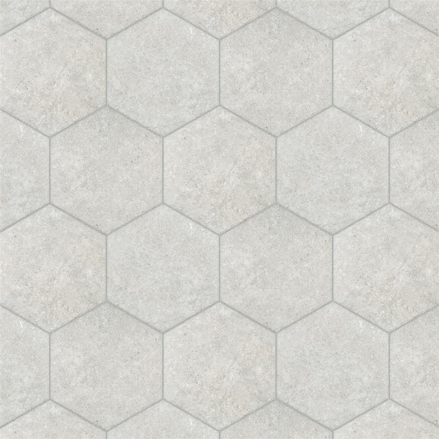 SomerTile - Traffic 9&quot; x 10&quot; Porcelain Hex Tile - Silver