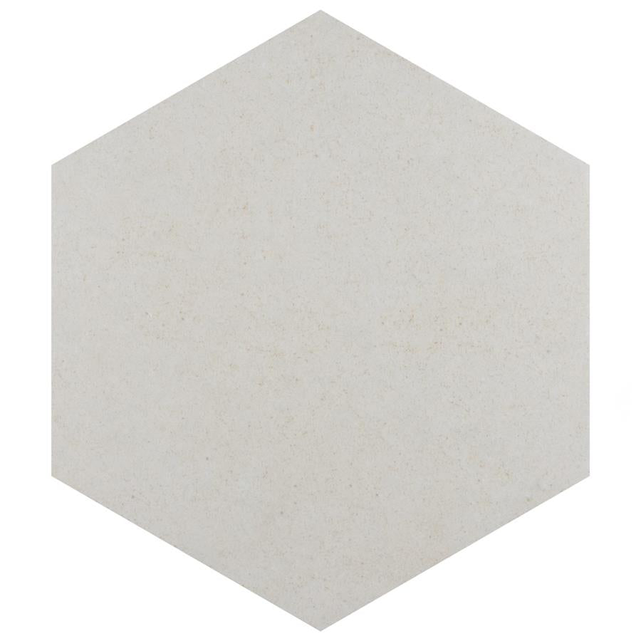 SomerTile - Vintage 9" x 10" Porcelain Hex Tile - Blanco