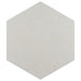 SomerTile - Vintage 9" x 10" Porcelain Hex Tile - Blanco