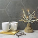 SomerTile - Vintage 9" x 10" Porcelain Hex Tile - Marengo wall installation