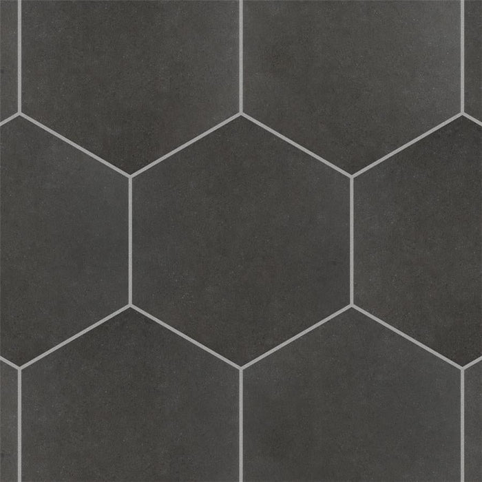SomerTile - Vintage 9" x 10" Porcelain Hex Tile - Marengo