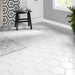 SomerTile - Textile Basic 9" x 10" Porcelain Hex Tile - White 4