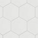 SomerTile - Textile Basic 9" x 10" Porcelain Hex Tile - White 5