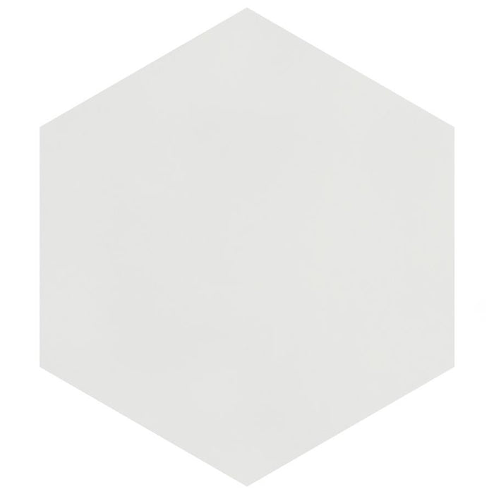 SomerTile - Textile Basic 9" x 10" Porcelain Hex Tile - White