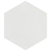 SomerTile - Textile Basic 9" x 10" Porcelain Hex Tile - White