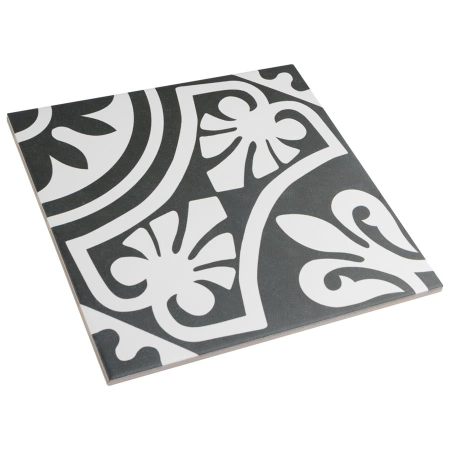 SomerTile - Majestic 10&quot; x 10&quot; Porcelain Tile - Tiena Black