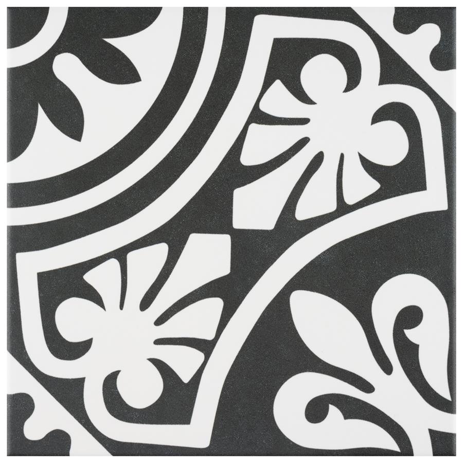 SomerTile - Majestic 10&quot; x 10&quot; Porcelain Tile - Tiena Black