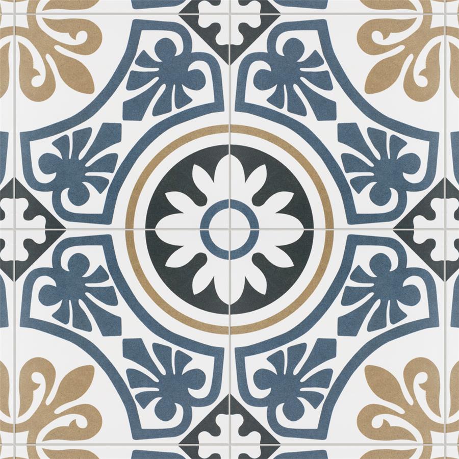 SomerTile - Majestic 10&quot; x 10&quot; Porcelain Tile - Tiena Blue