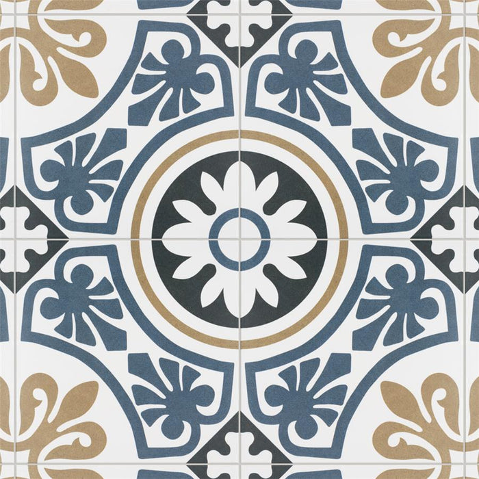 SomerTile - Majestic 10" x 10" Porcelain Tile - Tiena Blue