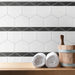 SomerTile - Peak 9" x 10" Porcelain Hex Tile - Nero wall installation