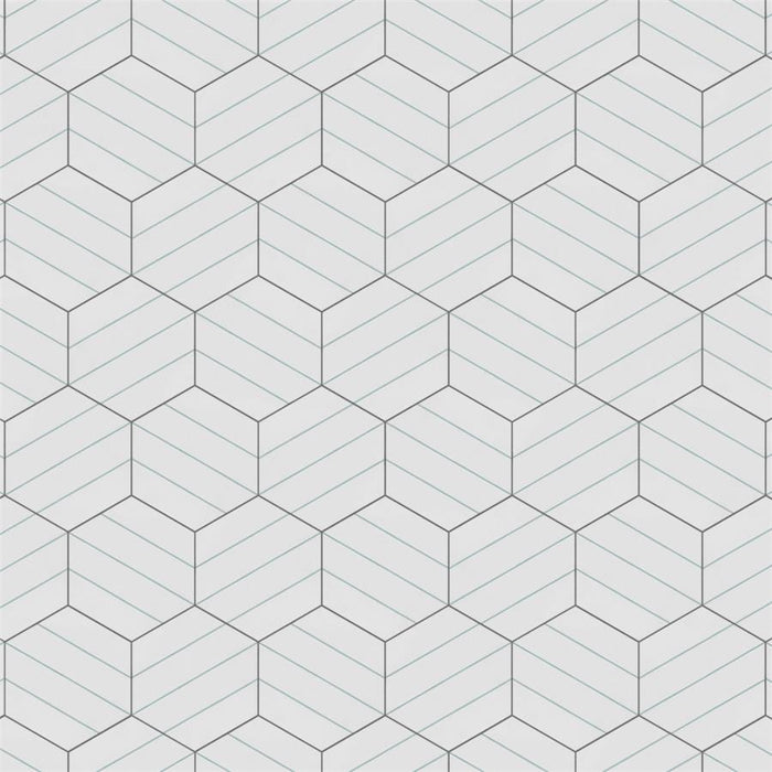 SomerTile - Porto Savona 9" x 10" Porcelain Hex Tile - Aqua