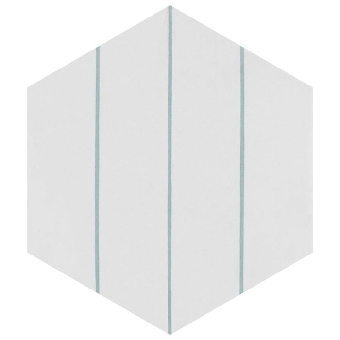 SomerTile - Porto Savona 9" x 10" Porcelain Hex Tile - Aqua