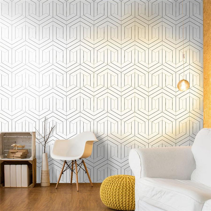 SomerTile - Porto Savona 9" x 10" Porcelain Hex Tile - Black wall installation