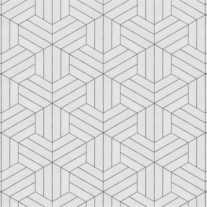 SomerTile - Porto Savona 9" x 10" Porcelain Hex Tile - Black