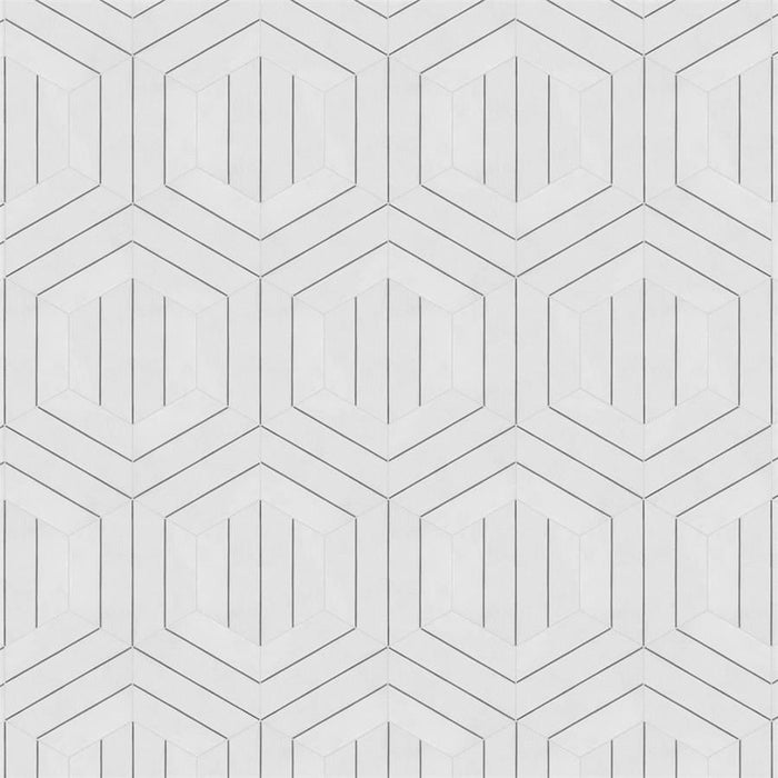 SomerTile - Porto Savona 9" x 10" Porcelain Hex Tile - Black
