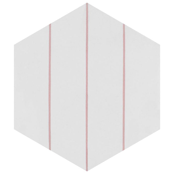SomerTile - Porto Savona 9" x 10" Porcelain Hex Tile - Rose