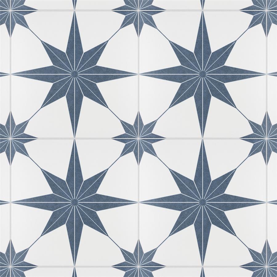 SomerTile - Stella 10&quot; x 10&quot; Porcelain Tile - Azul