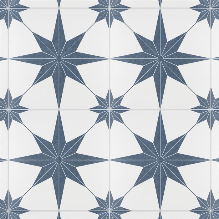 SomerTile - Stella 10" x 10" Porcelain Tile - Azul
