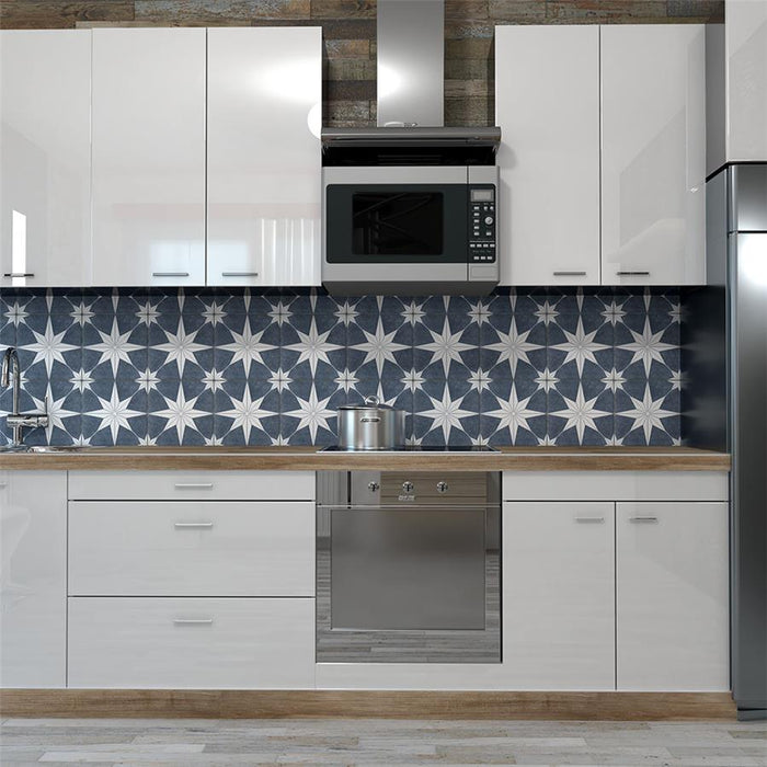 SomerTile - Stella 10" x 10" Porcelain Tile - Day wall installation