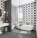 SomerTile - Stella 10" x 10" Porcelain Tile - Luxe Nero Bathroom Install
