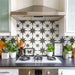 SomerTile - Stella 10" x 10" Porcelain Tile - Nero wall installation