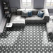 SomerTile - Stella 10" x 10" Porcelain Tile - Night floor installation